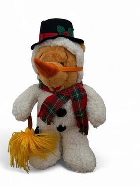 Disney vintage Winnie The Pooh Snowman Costume Plush W Carrot Nose